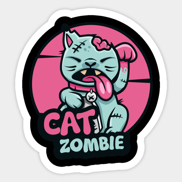 Cat Zombie Sticker by Kelimok